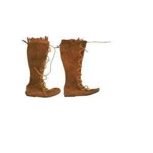 Minnetonka Knee High Lace Up Moccasins